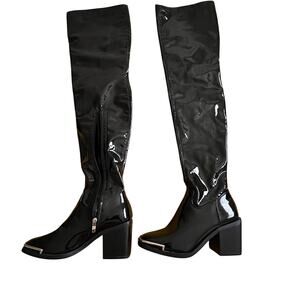 Lemonade Womens Size 8.5 Above Knee/Thigh Gothic 3 Inch Heel Boot 1/4 Side Zip